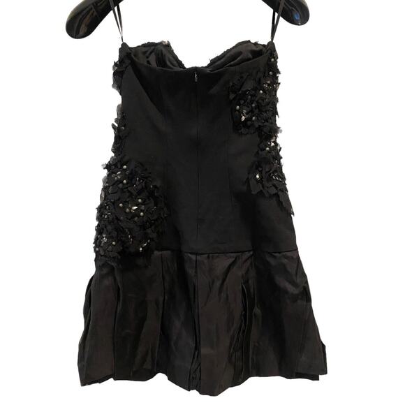 Camilla and Marc Olive Size 4 Runway Frock Lace Applique Bustier Black Dress New - Picture 5 of 11